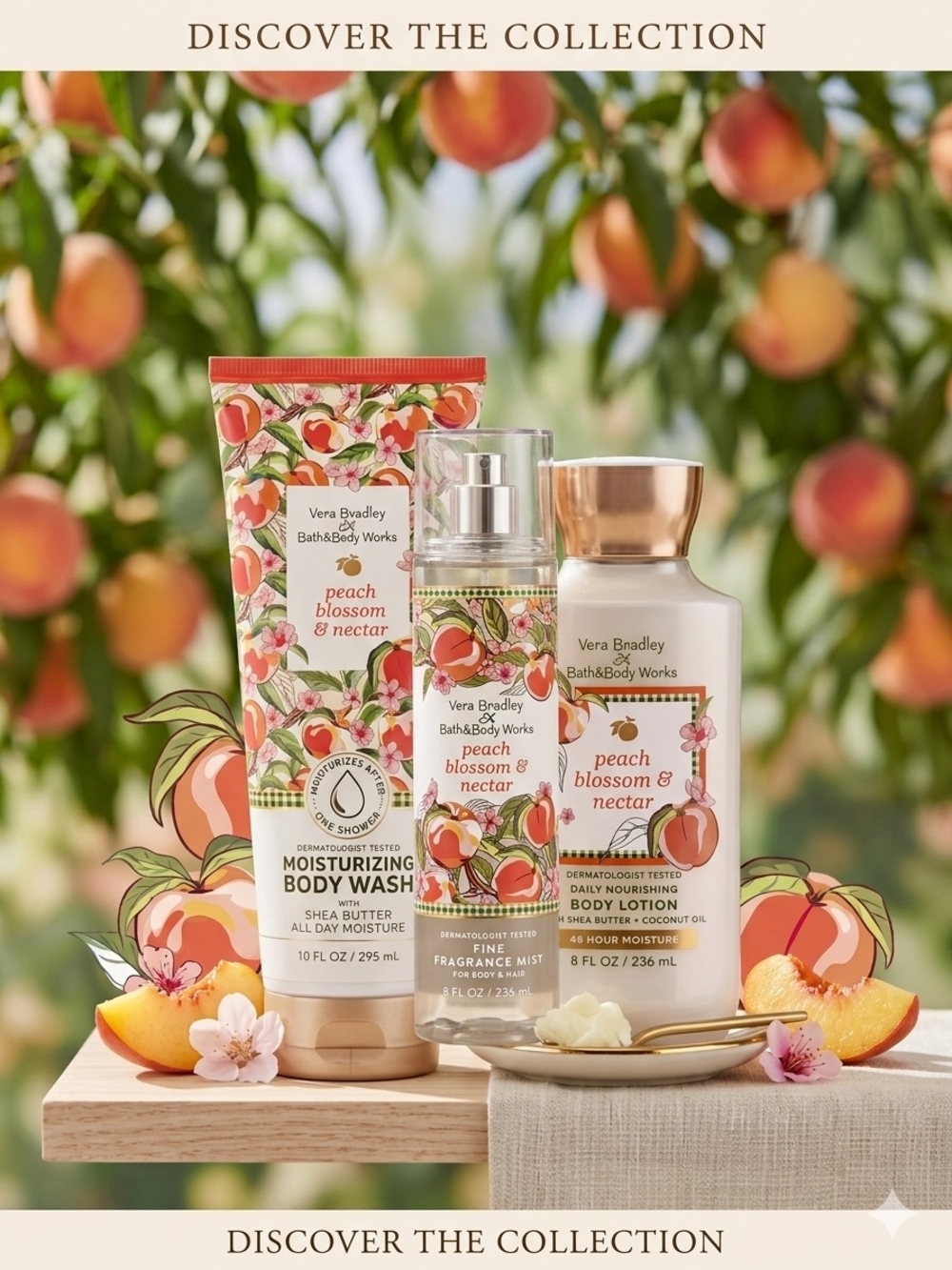 Vera Bradley Peach Blossom & Nectar Body Bundle